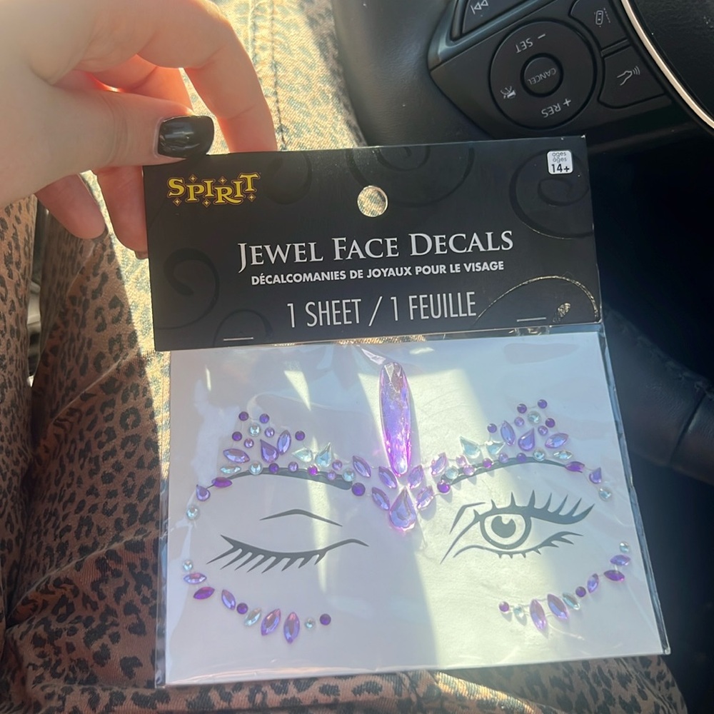 Spirit Halloween purple facial  decals